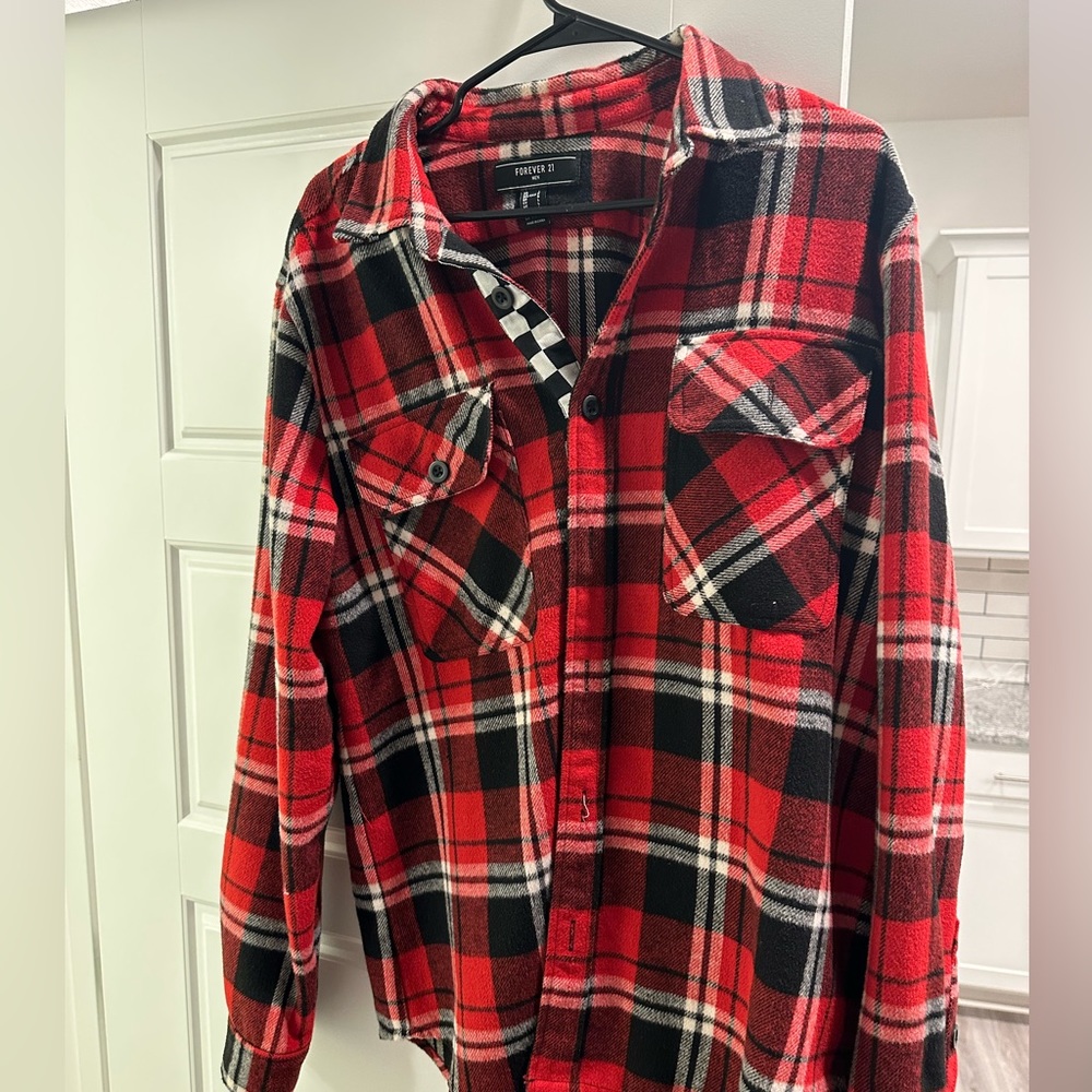 Forever 21 flannel. Really cool for fall spring days with jeans